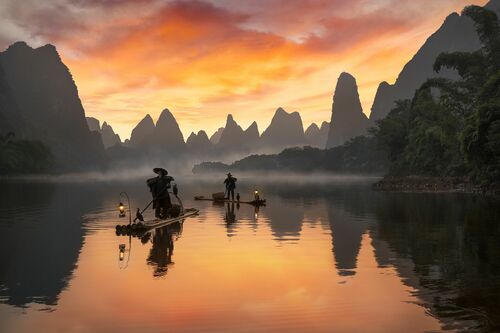 LI RIVER COLORED IN RED LI RIVER COLORED IN RED