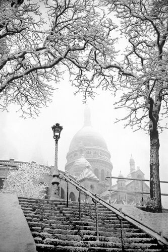 BASILIQUE DU SACRE-COEUR SOUS LA NEIGE A PARIS 1935 BASILIQUE DU SACRE-COEUR SOUS LA NEIGE A PARIS 1935
