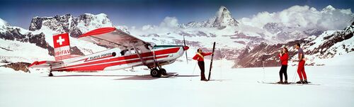 ALPS SKIERS WITH AIRPLANE 1964 ALPS SKIERS WITH AIRPLANE 1964